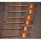 Vibhsa Copper Finish Appetizer Forks Set of 6