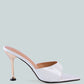 French Cut Croc Texture Patent Faux Leather Sandals