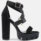 Fresh Daisy Harness Straps Block Heel Sandals