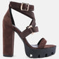 Fresh Daisy Harness Straps Block Heel Sandals