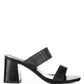 Giblet Metallic Slip On Block Heels