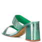 Giblet Metallic Slip On Block Heels