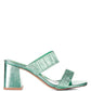 Giblet Metallic Slip On Block Heels