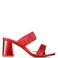 Giblet Metallic Slip On Block Heels