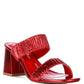 Giblet Metallic Slip On Block Heels