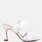 Glam Girl Twisted Strap Spool Heel Sandals
