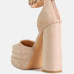 Golden Hour Showstopper Chain Embellished High Platform Sandals By Ruw