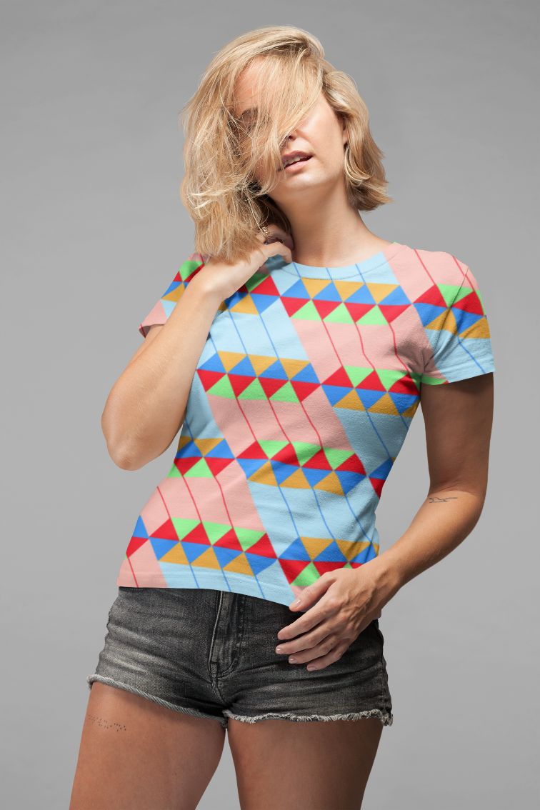 Graphic Pattern Women's T-Shirt – Stylish Fit by Walbiz