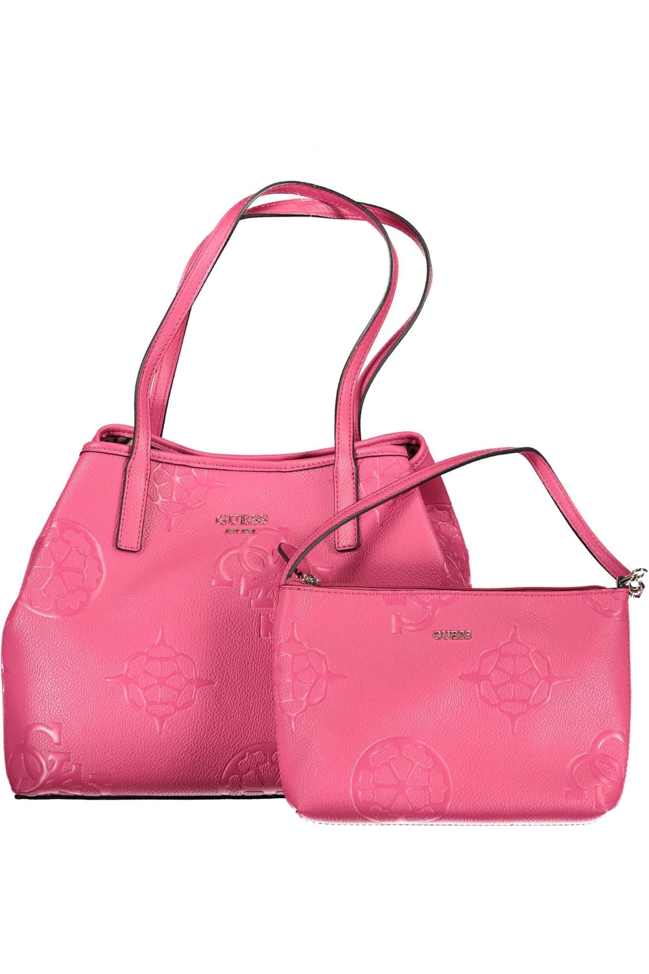 Guess Jeans Pink Polyurethane Handbag