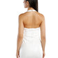 Halter Neck Faux Leather Bodycon Dress