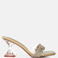 Hiorda Rhinestone Knotted Spool Heel Sandals