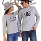 LOVE Couple Full Sleeves Gray