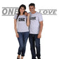 One Love (Classic) Classic Couple T-Shirt Gray