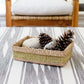 Woven Catchall Storage Tray | Lime Green + Natural
