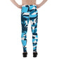 Mens Leggings - Blue Surf Tropical Palm Trees