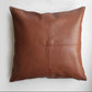 Vegan Leather Pillow Cover, Faux leather throw pillow cover