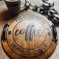 Wooden Tray, Coffee Bar Tray, Rustic Tray, Round Wood Tray With