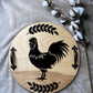 Rooster Kitchen Decor, Wood Serving Tray, Farmhouse Decor, Primitive