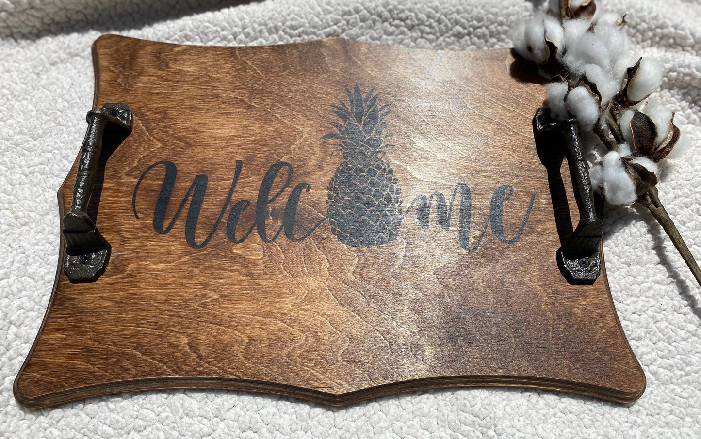 Pineapple Serving Tray - Welcome
