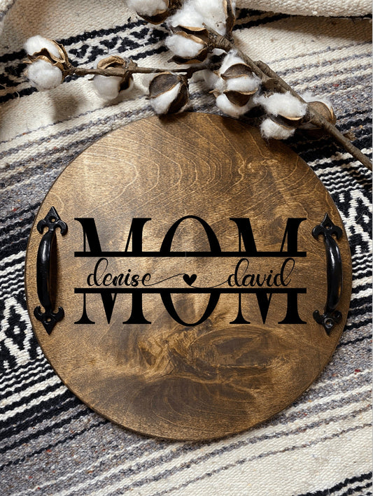 Personalized Serving Tray - Mom With Names