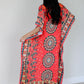 Mexican Kaftan Dress, Summer Caftan For Women, Loose Maxi Dress, Silk
