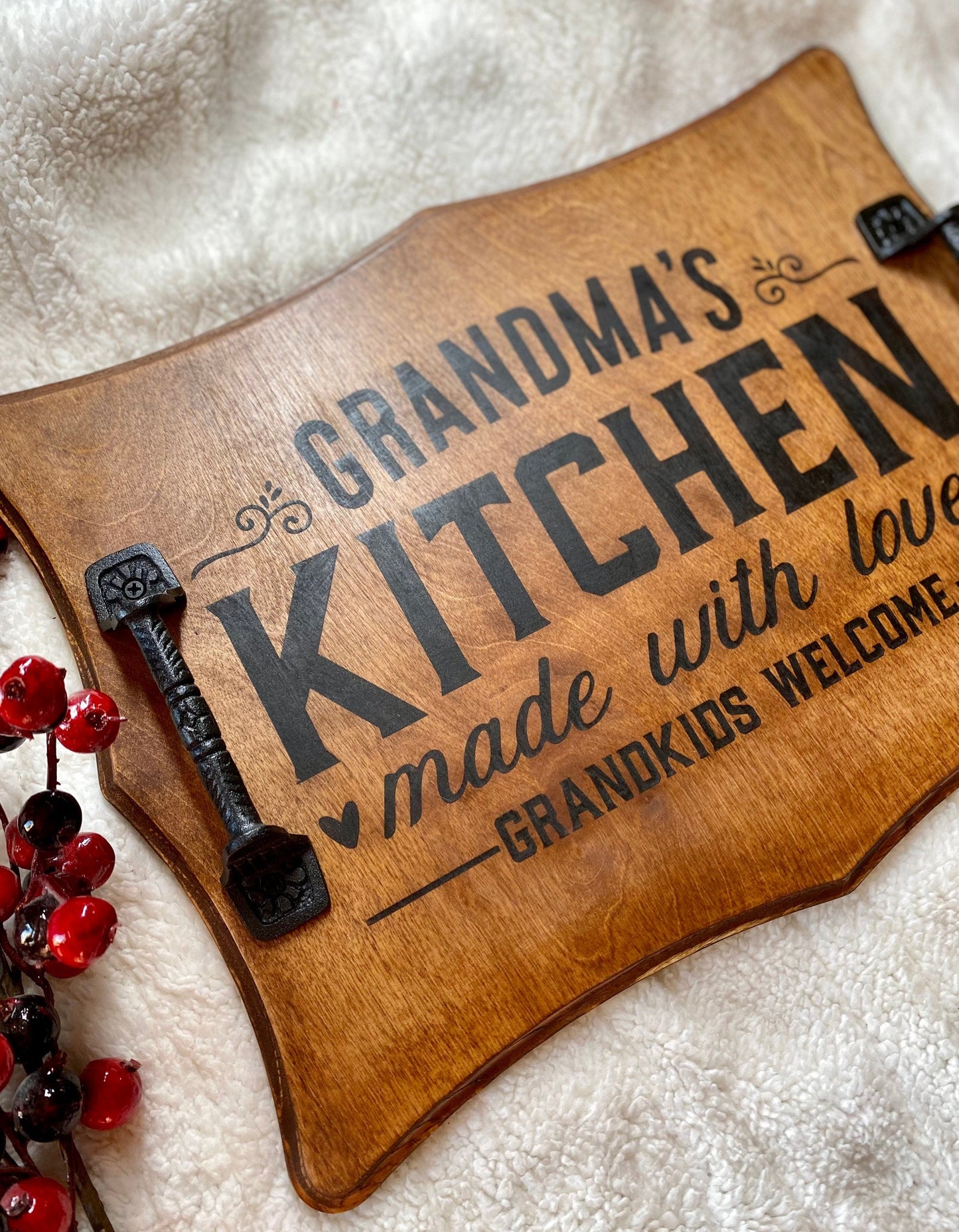Grandmas Kitchen Tray, Gift for Grandma, Serving Tray With Handles,