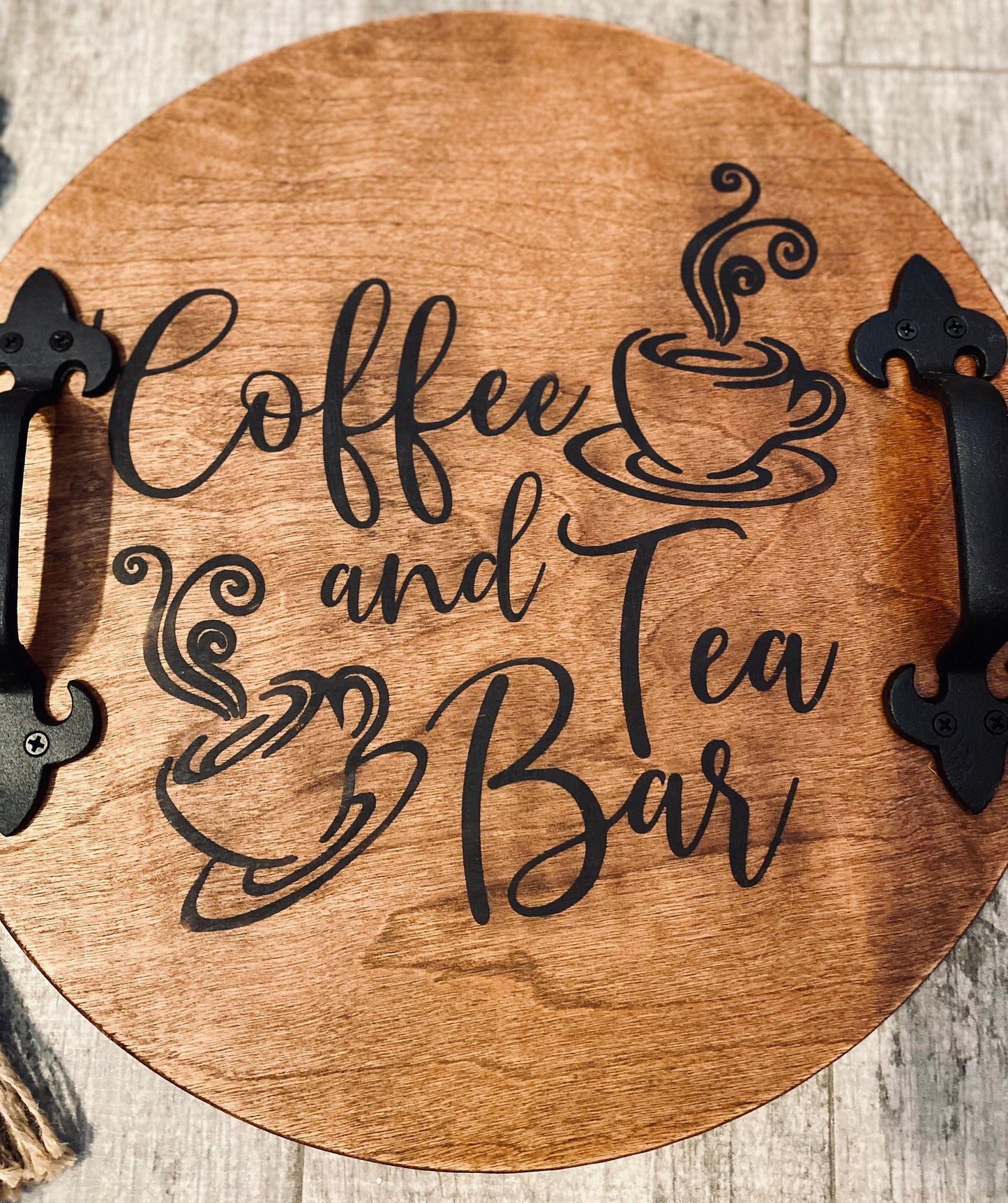 Tea Bar Decor, Wood Serving Tray, Coffee Bar, Decorative Tray,