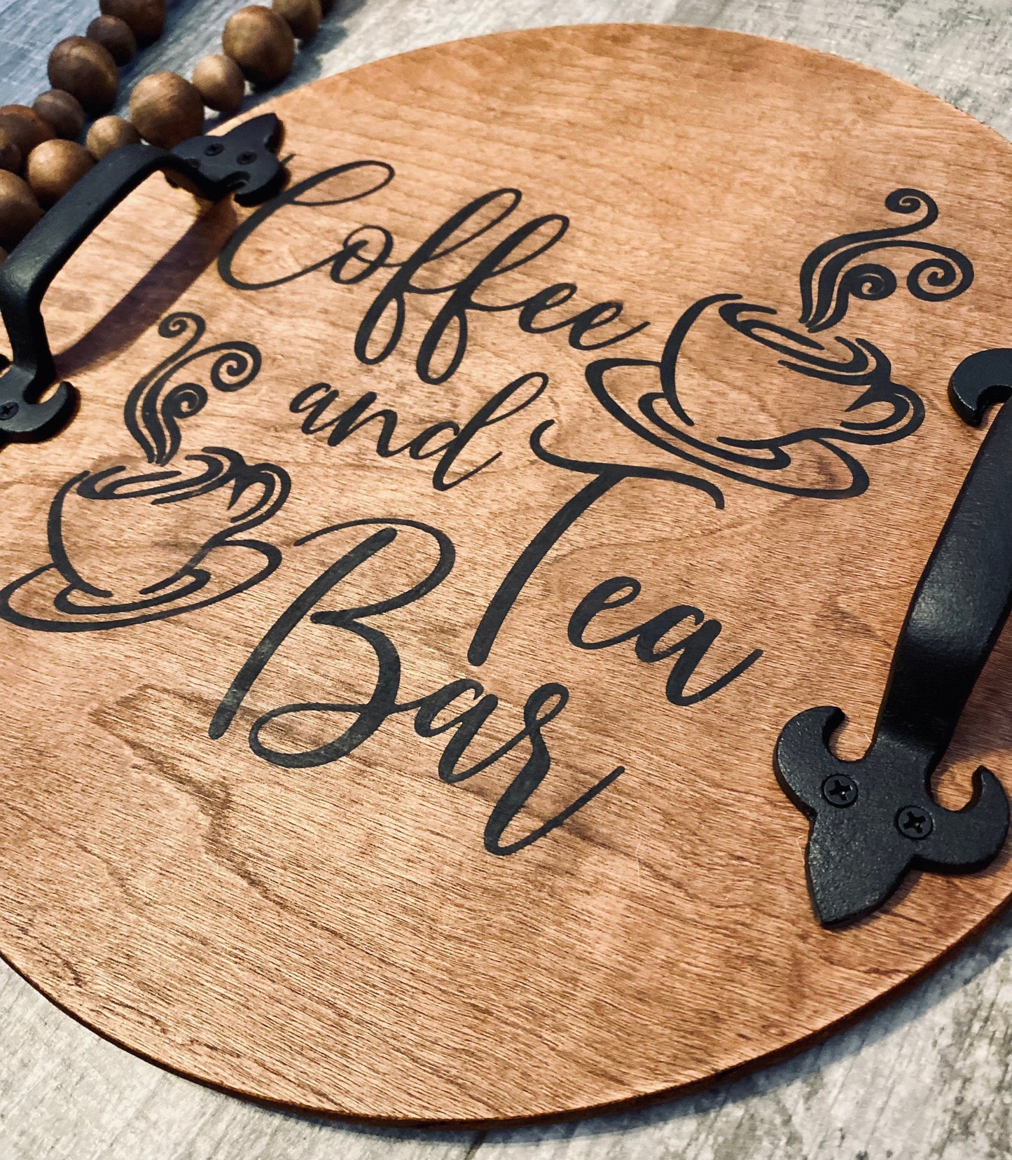 Tea Bar Decor, Wood Serving Tray, Coffee Bar, Decorative Tray,