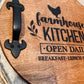 Rustic Round Wood Tray With Handles, Farmhouse Serving Tray, Rooster