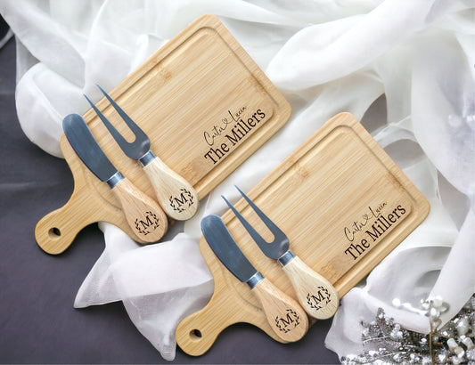 Mini Cheese Serving Board with Cheese&nbsp;Fork Cheese Knife