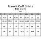 White with Burgandy Bicycles Mens Slim Fit French Cuff Dress Shirts