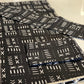 Handmade, Coffee Table Runner, Black Mudcloth, Wax Print