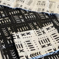 Handmade, Coffee Table Runner, Black Mudcloth, Wax Print