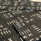 Handmade, Coffee Table Runner, Black Mudcloth, Wax Print