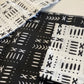 Handmade, Coffee Table Runner, Black Mudcloth, Wax Print