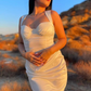"WIFEY" White Asymmetrical Dress