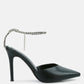 Joyce Diamante Embellished Stiletto Mule Sandals
