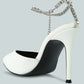 Joyce Diamante Embellished Stiletto Mule Sandals