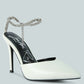 Joyce Diamante Embellished Stiletto Mule Sandals