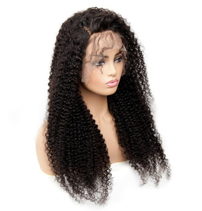13x1x4 Kinky Curly 13x1x6 T part Lace Transparent Human Hair Wigs 180% - Walbiz.com