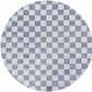 Alie Gray Checkered Washable Area Rug
