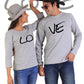 LOVE Couple Full Sleeves Gray