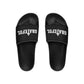 Mens Black Slide Sandals - Grateful Christian Inspiration Affirmation