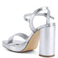 Merengue Textured High Block Heel Sandals
