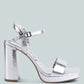 Merengue Textured High Block Heel Sandals