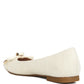 Moi Metallic Embellished Flat Ballerinas