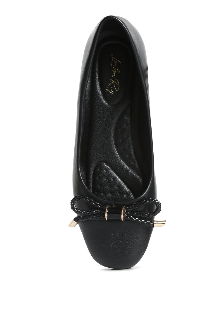 Moi Metallic Embellished Flat Ballerinas