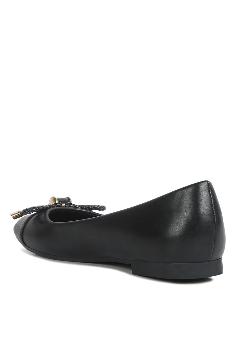 Moi Metallic Embellished Flat Ballerinas