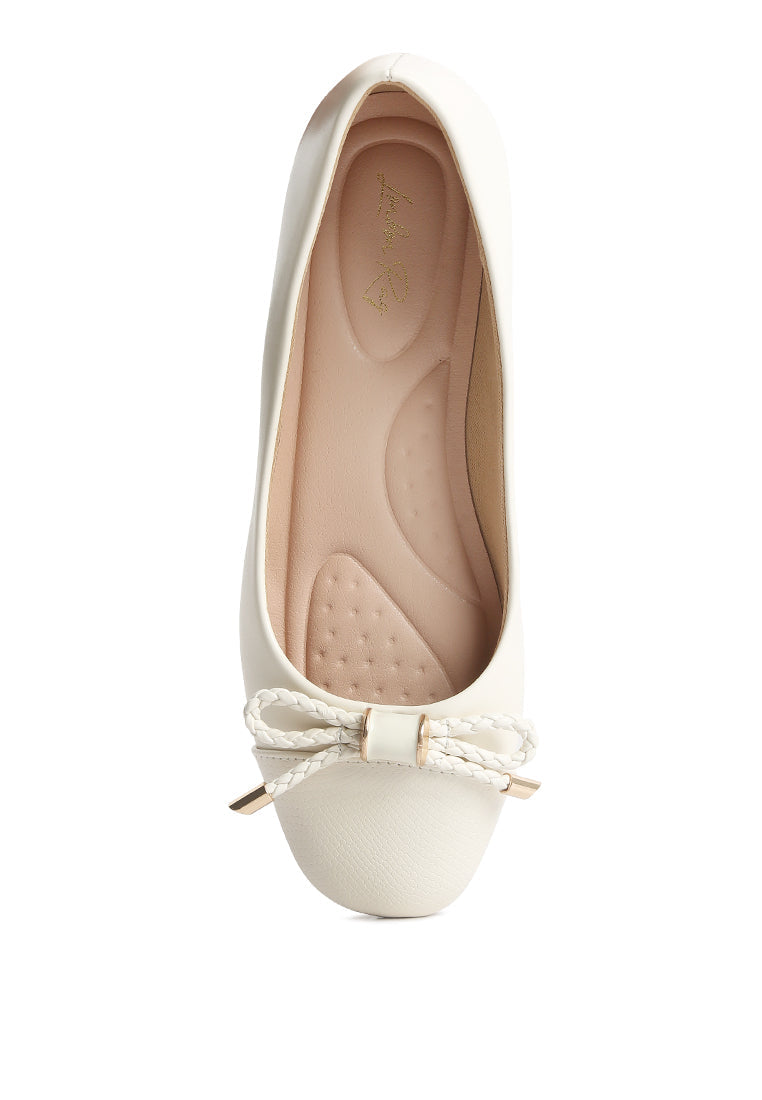 Moi Metallic Embellished Flat Ballerinas