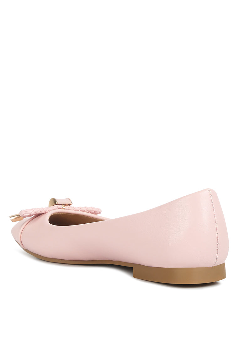 Moi Metallic Embellished Flat Ballerinas